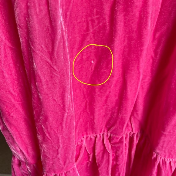 $565 NWT Rhode Pink Ester V-Neck Puff Sleeve Velvet Dress in Jaipur Sz 4 - Picture 12 of 13